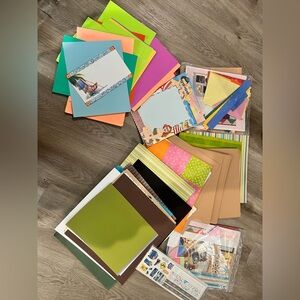 Stampin' Up! Colorful Craft Paper Set - Green, Pink, Orange, Brown